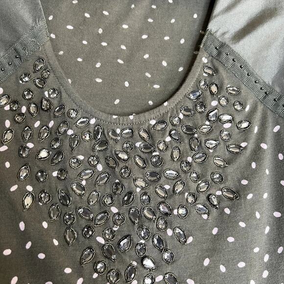 Deletta Women Size Small Embellishments Sleeveless Top blouse tank summer spring - Picture 6 of 7